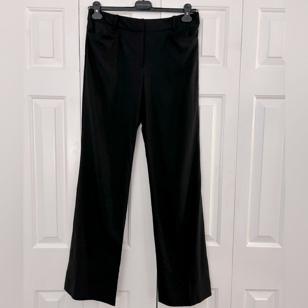 Adrienne Vittadini Wool trouser. Straight leg, black, size 10.